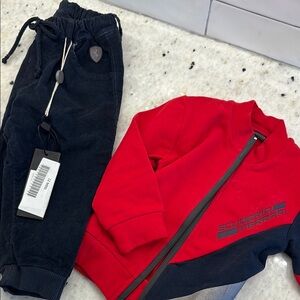 Scuderia Ferrari Red and Black Sweatpants for Dynamic Style